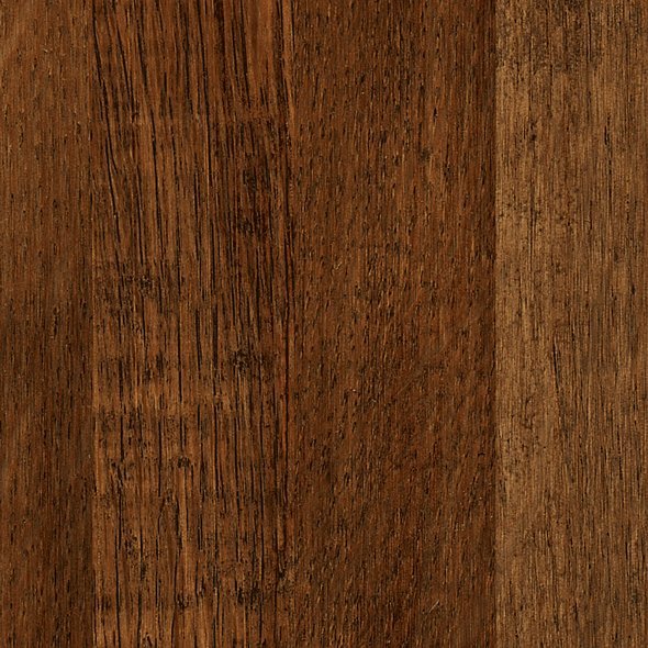 Close-up of a wooden surface with a dark brown finish and visible wood grain.