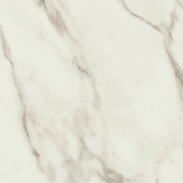 Close-up of a white marble surface with light gray veining.