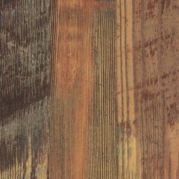 Close-up of weathered wooden surface with visible grain and textures in shades of brown and gray.