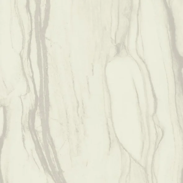 Close-up of a light-colored marble surface with gray veining.