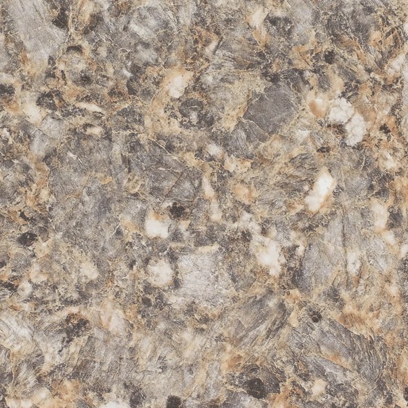 Close-up of a textured granite or stone surface with mixed shades of gray, brown, and cream.