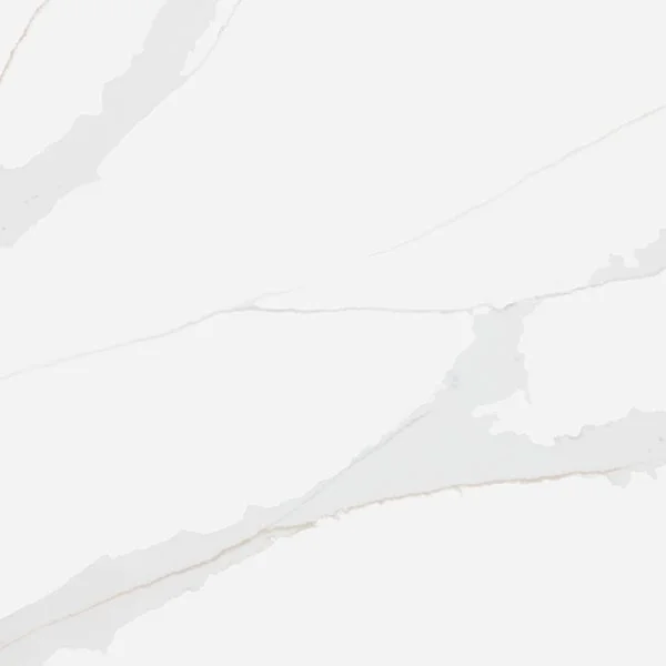 A white marble surface with subtle gray and gold veining.