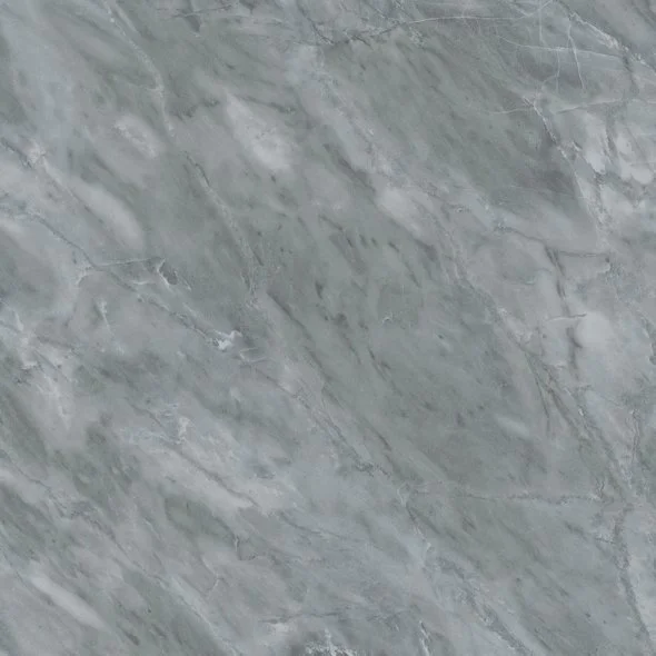 Close-up image of a grey marble or stone surface with natural veining patterns.