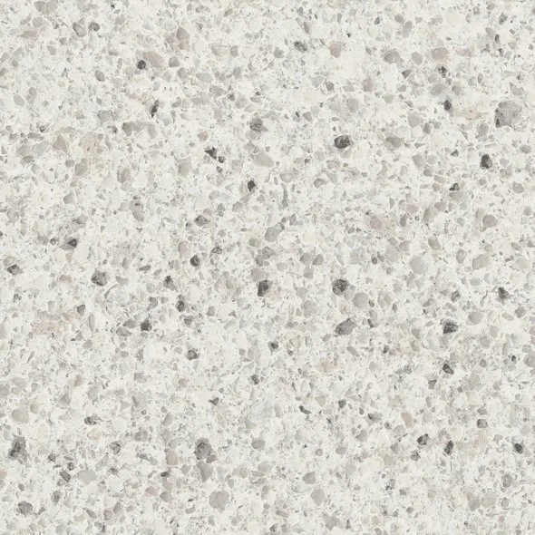 Close-up of a speckled light gray granite surface.
