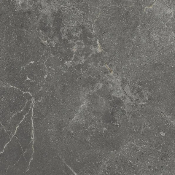 Close-up of a dark gray marble or stone surface with natural veining and texture.