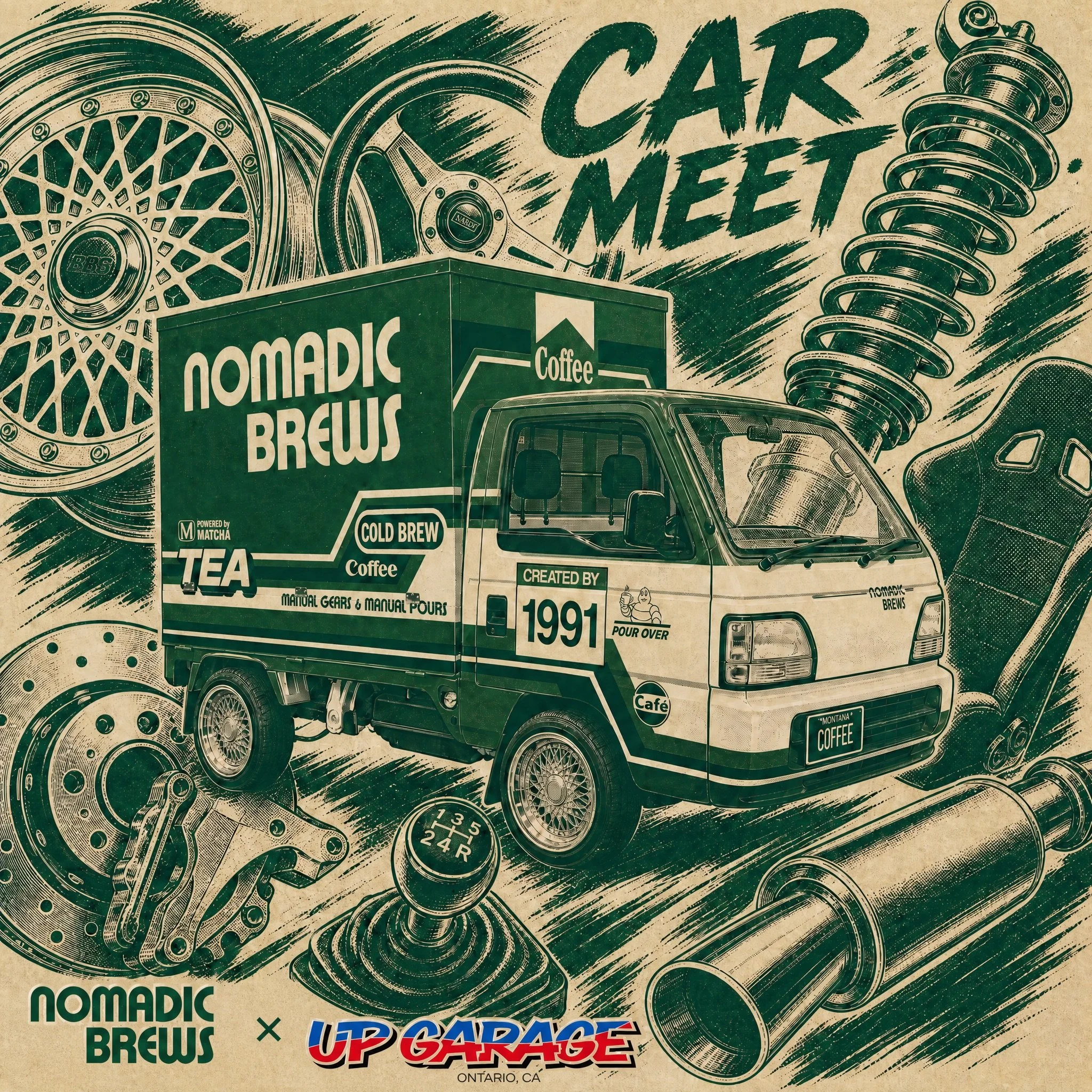 Nomadic Brews at UP Garage VIP Car Meet | Ontario, CA