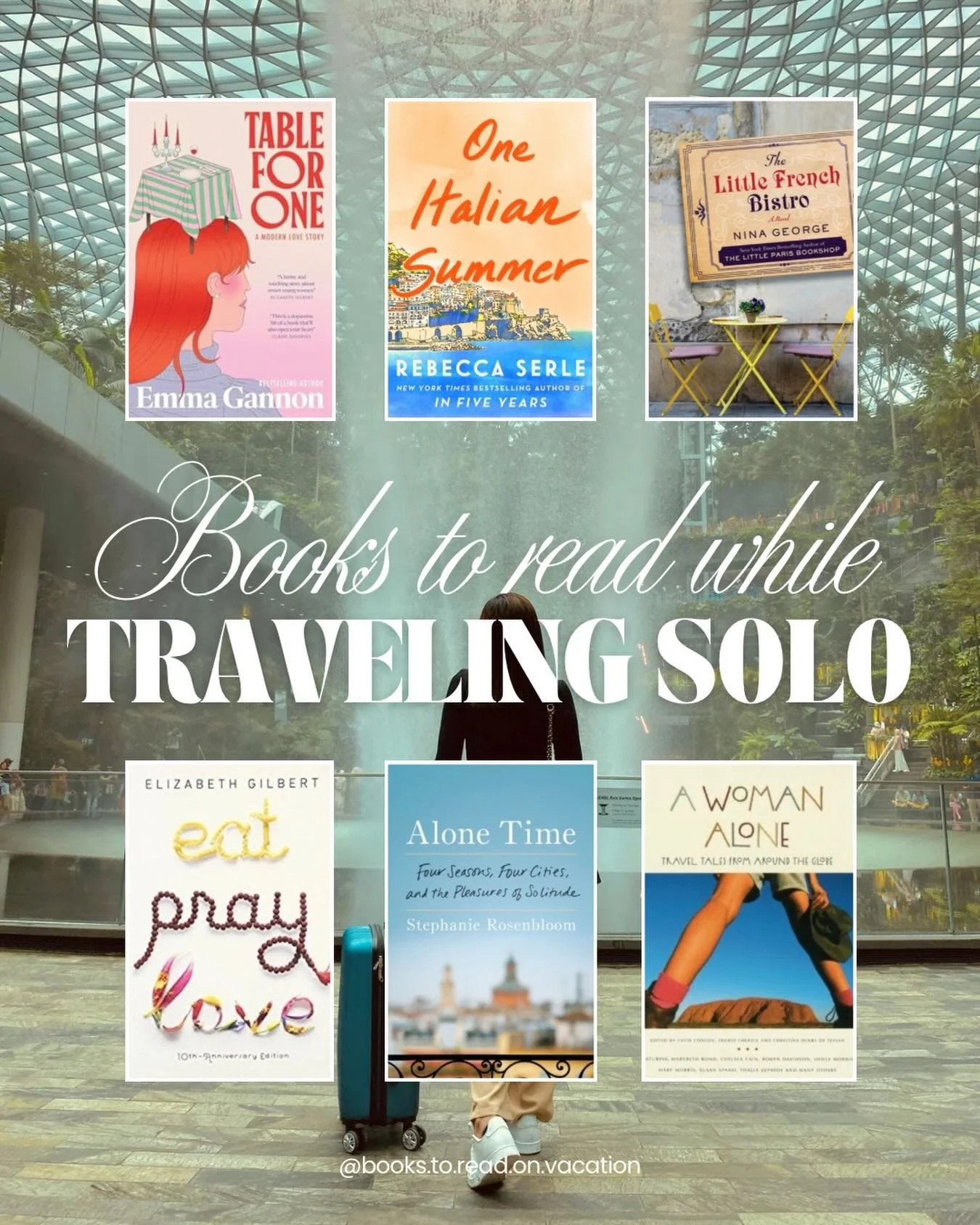 Simona from @solotravelconcierge and Courtney from @books.to.read.on.vacation have teamed up to bring you some inspiration to enjoy your own company&mdash;a selection of books to read while traveling solo!

Tag a fellow traveler and let us know which