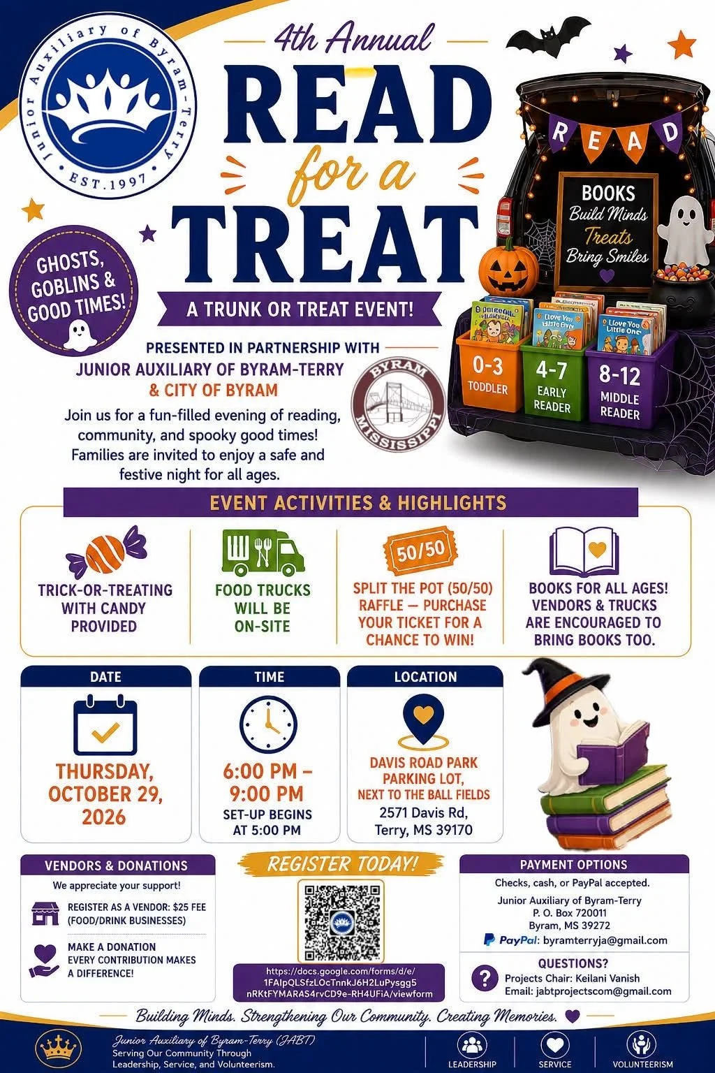 4th Annual Read for a Treat: Trunk or Treat