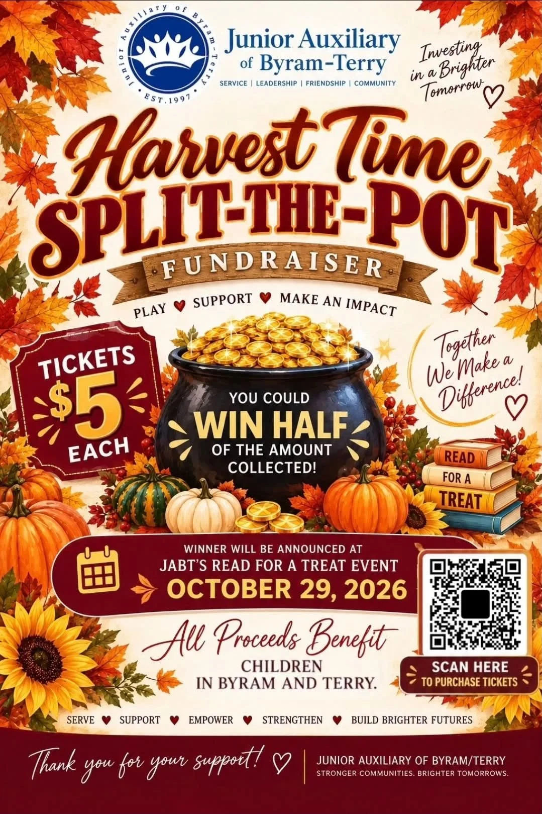 Harvest Time Split-the-Pot Fundraiser! 