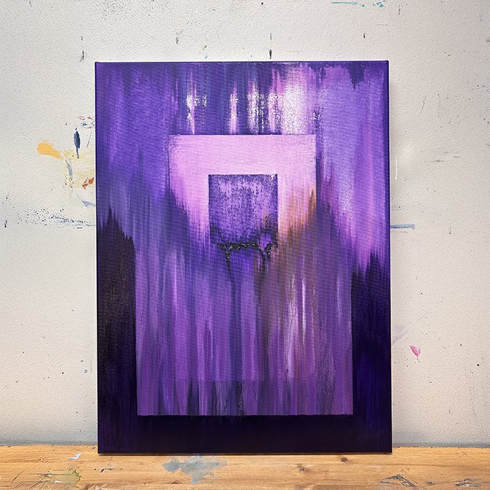 Title: Watching paint dry. Format: 50x70cm, Acrylic on canvas. Price: Ex. freight and 5% art tax, NOK 5250,-