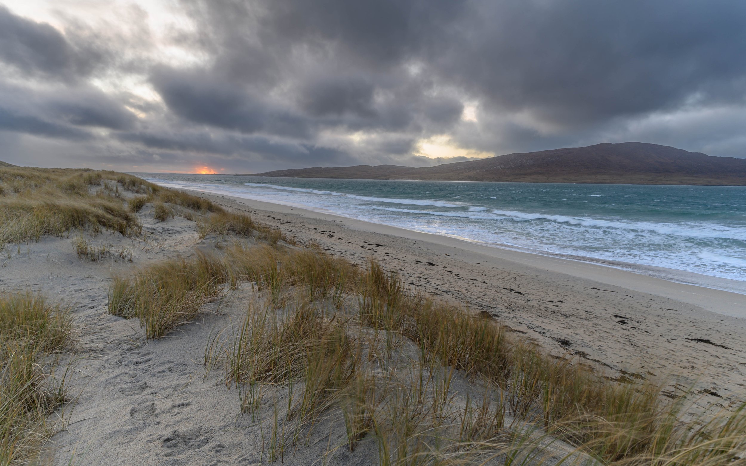 Sunset over Taransay from Luskentyre beach
