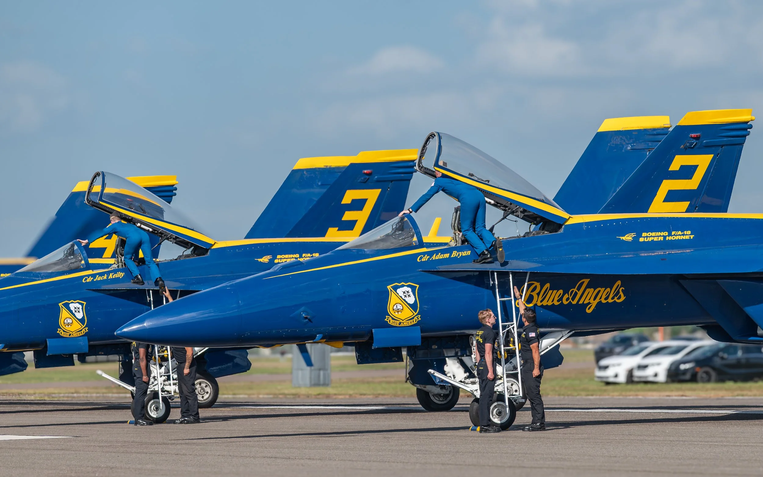 in formation cockpit exit...