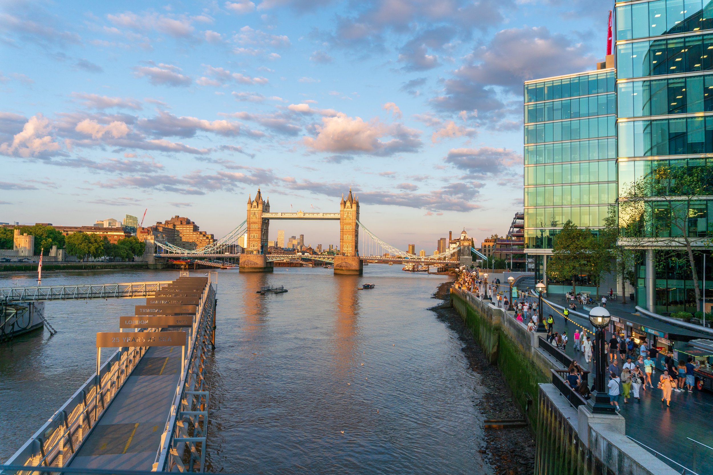 Tower Bridge in the evening sunlight