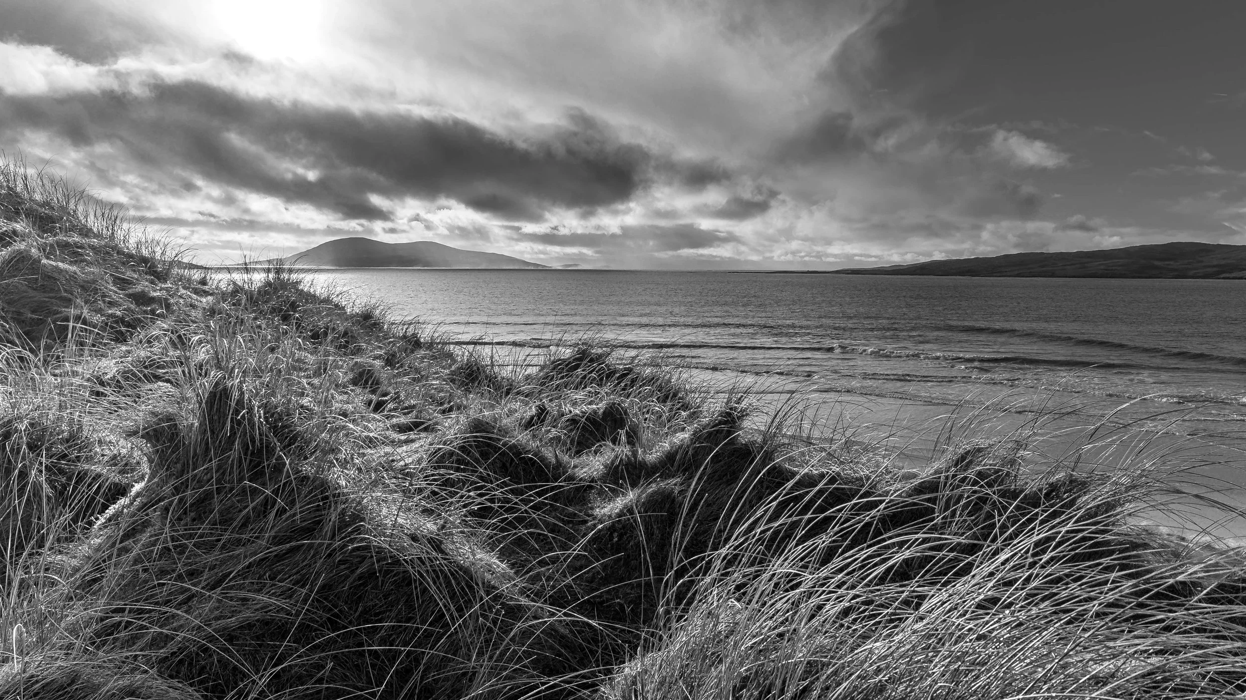 On the Luskentyre sand dunes