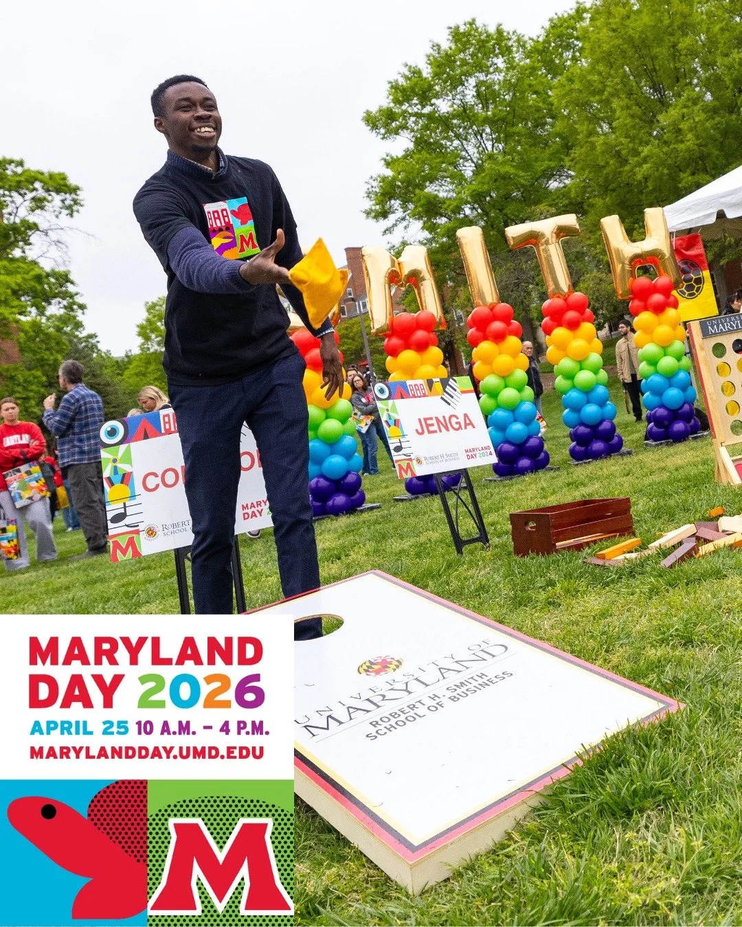 The countdown to #MarylandDay is on! 🎉 Join us on April 25th for a day full of
discovery, creativity and Terp pride. Don't forget to stop by the Smith tent!

marylandday.umd.edu/