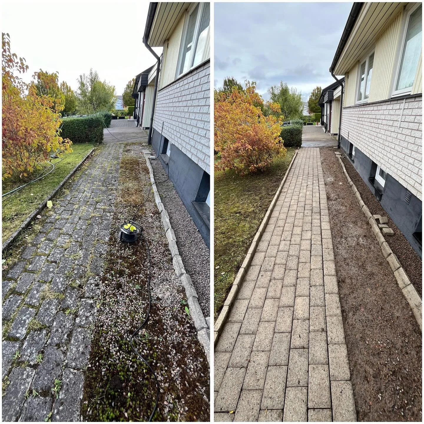 Visst g&ouml;r vi fortfarande stentv&auml;tt, och visst blir det snyggt 🏡☀️ (!OBS! &Auml;nnu snyggare n&auml;r det torkar 😉)