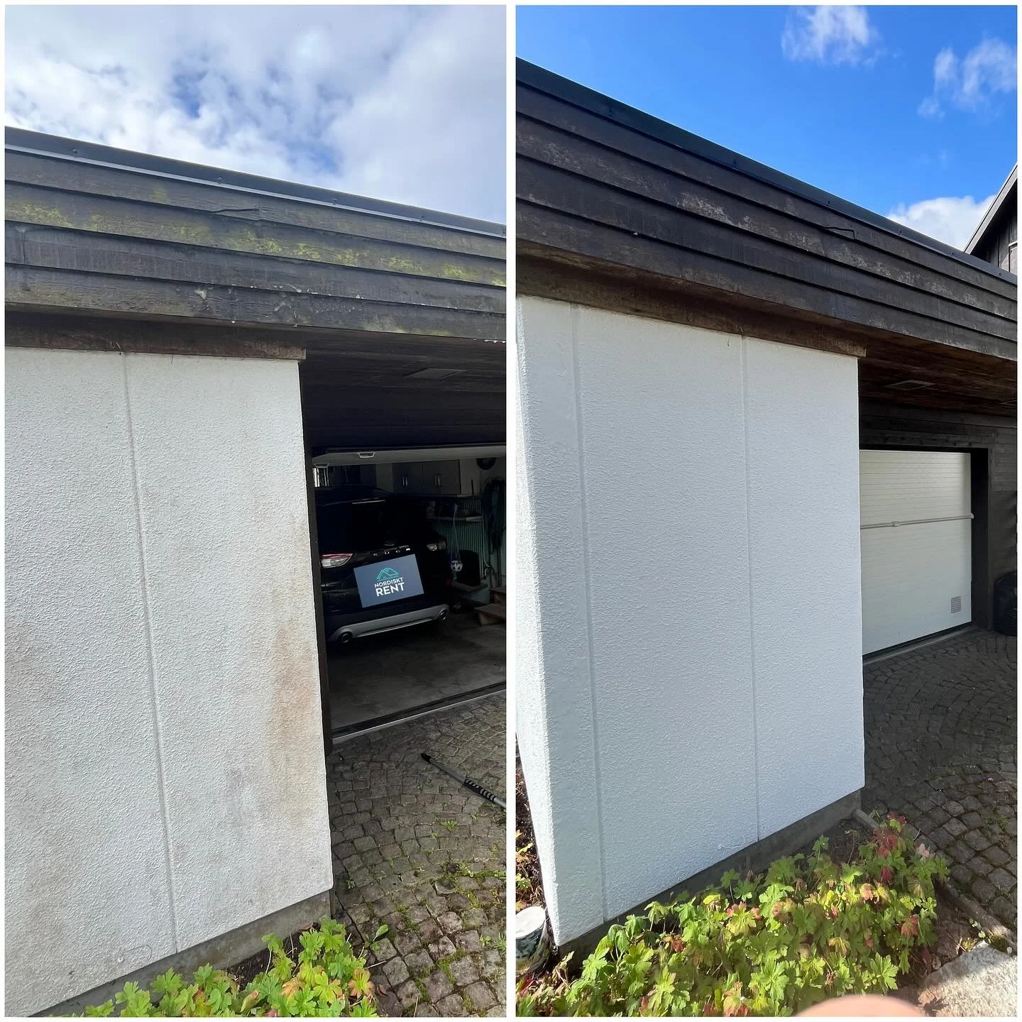 2 strykningar p&aring; puts-fasad ✅
Sj&auml;lvklart rengjordes fasaden innan med mirakel medlet Klar Yta Algborttagningsmedel 😊🏡