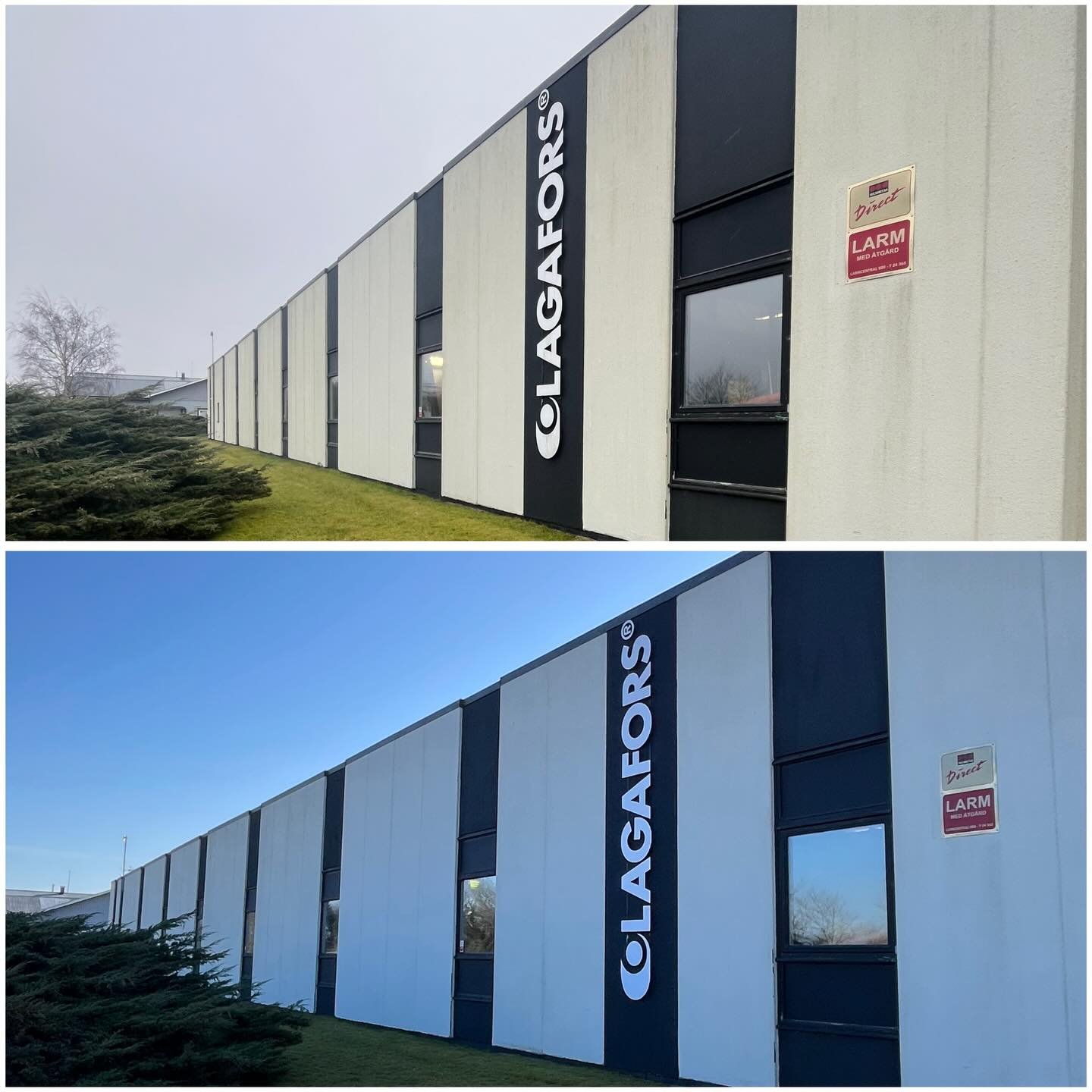 Vi tackar @lagafors f&ouml;r f&ouml;rtroendet till att reng&ouml;ra deras puts-fasad!! 😊🙌🙏

Hojta till om du &auml;r intresserad av en reng&ouml;ring av din fastighet nu n&auml;r v&aring;ren &auml;r p&aring; ing&aring;ng! Vi erbjuder alltid 100% n