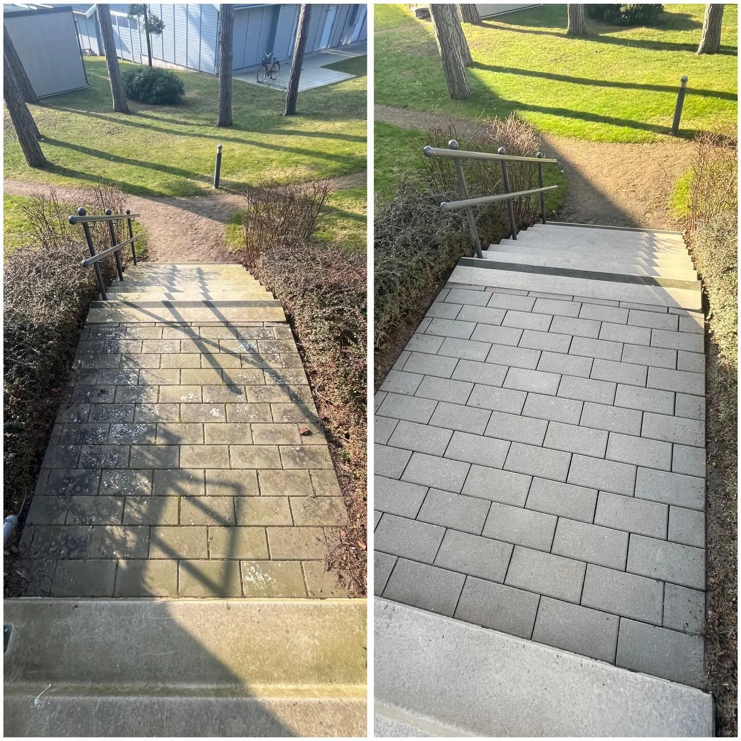 V&aring;rt samarbete med BRF Villa Tallvik i Stenhuggeriet i Halmstad forts&auml;tter i form av reng&ouml;ring och fogning av marksten 🪨😊☀️🪨