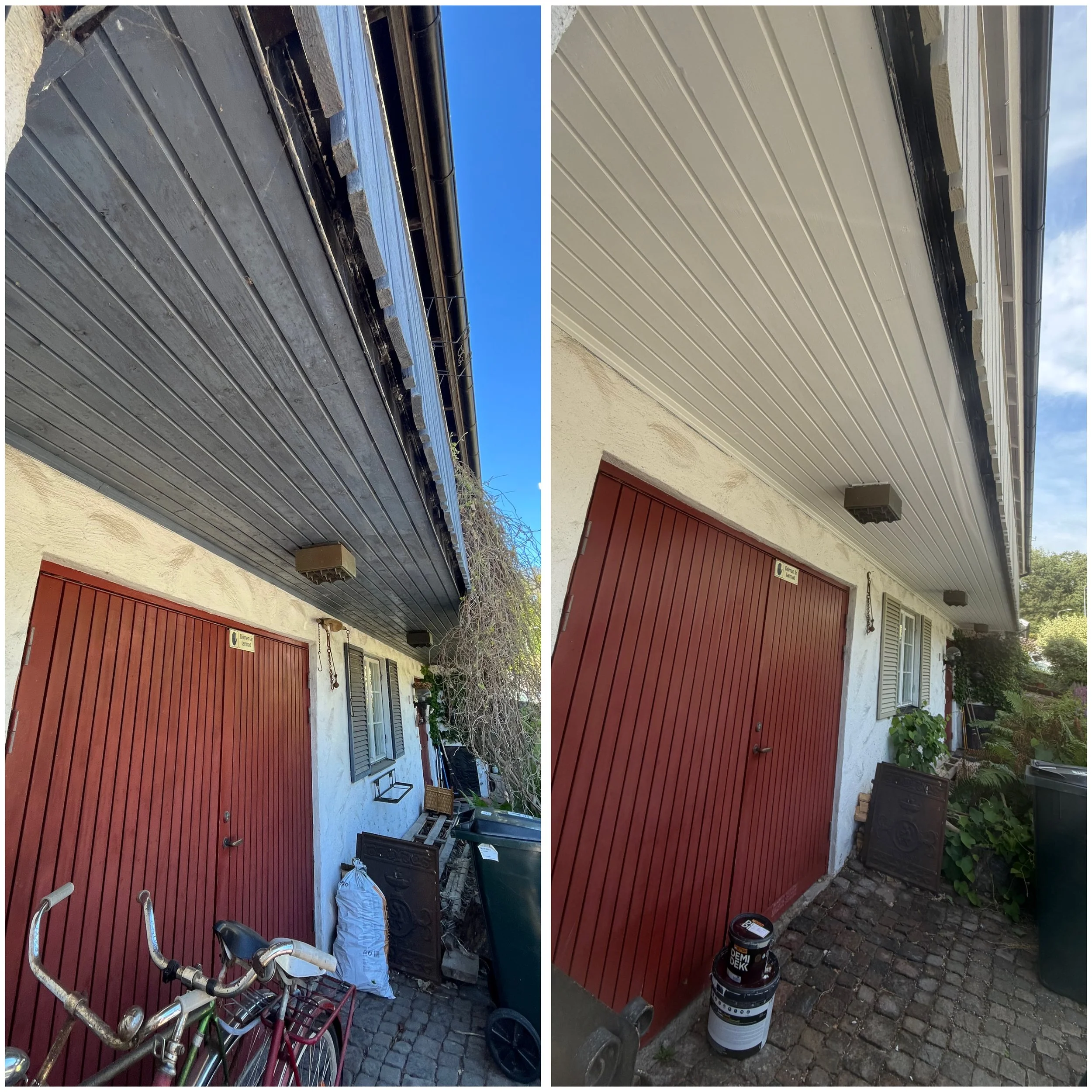 Nymålat hus i Halmstad – fräsch och nymålad fasad utförd av Nordiskt Rent AB