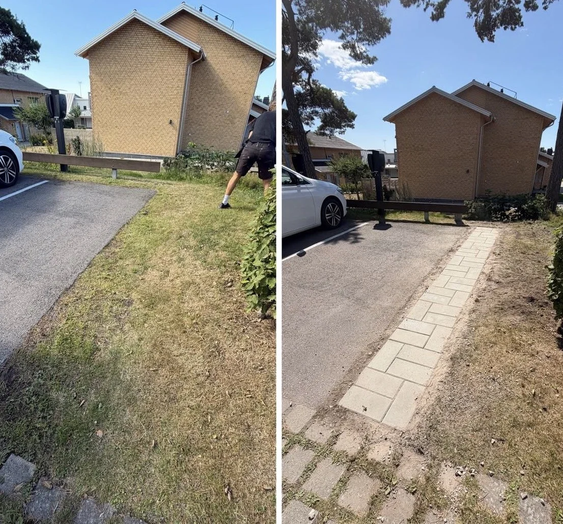 Stentvätt utförd i Halmstad av Nordiskt Rent AB – rengjord och fräsch stenbeläggning