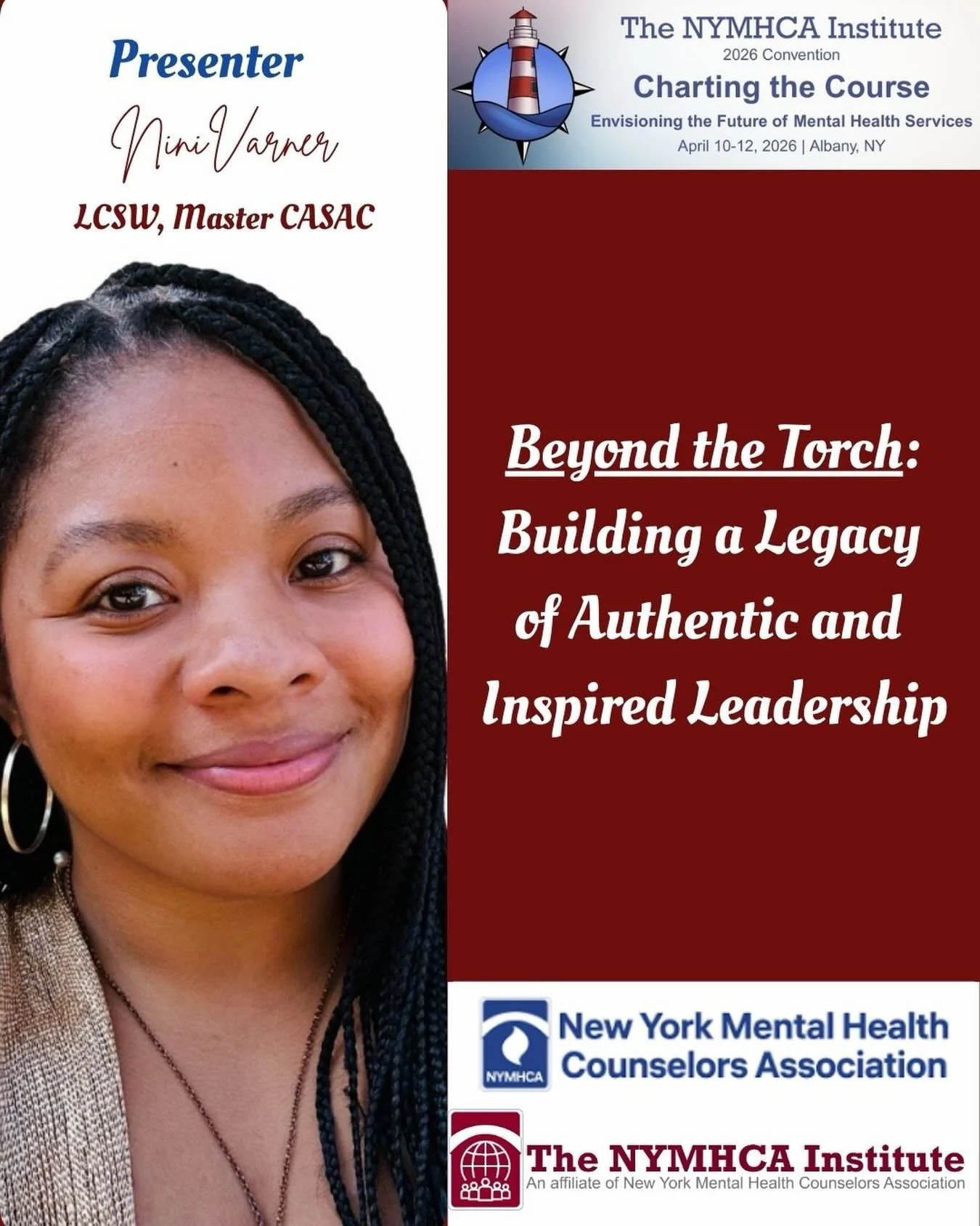 ✨Coming up this week&hellip; I&rsquo;m presenting at the 2026 New York Mental Health Counselors Association Institute Convention: Charting the Course: Envisioning the Future of Mental Health Services ✨

Leadership isn&rsquo;t about position &mdash; i