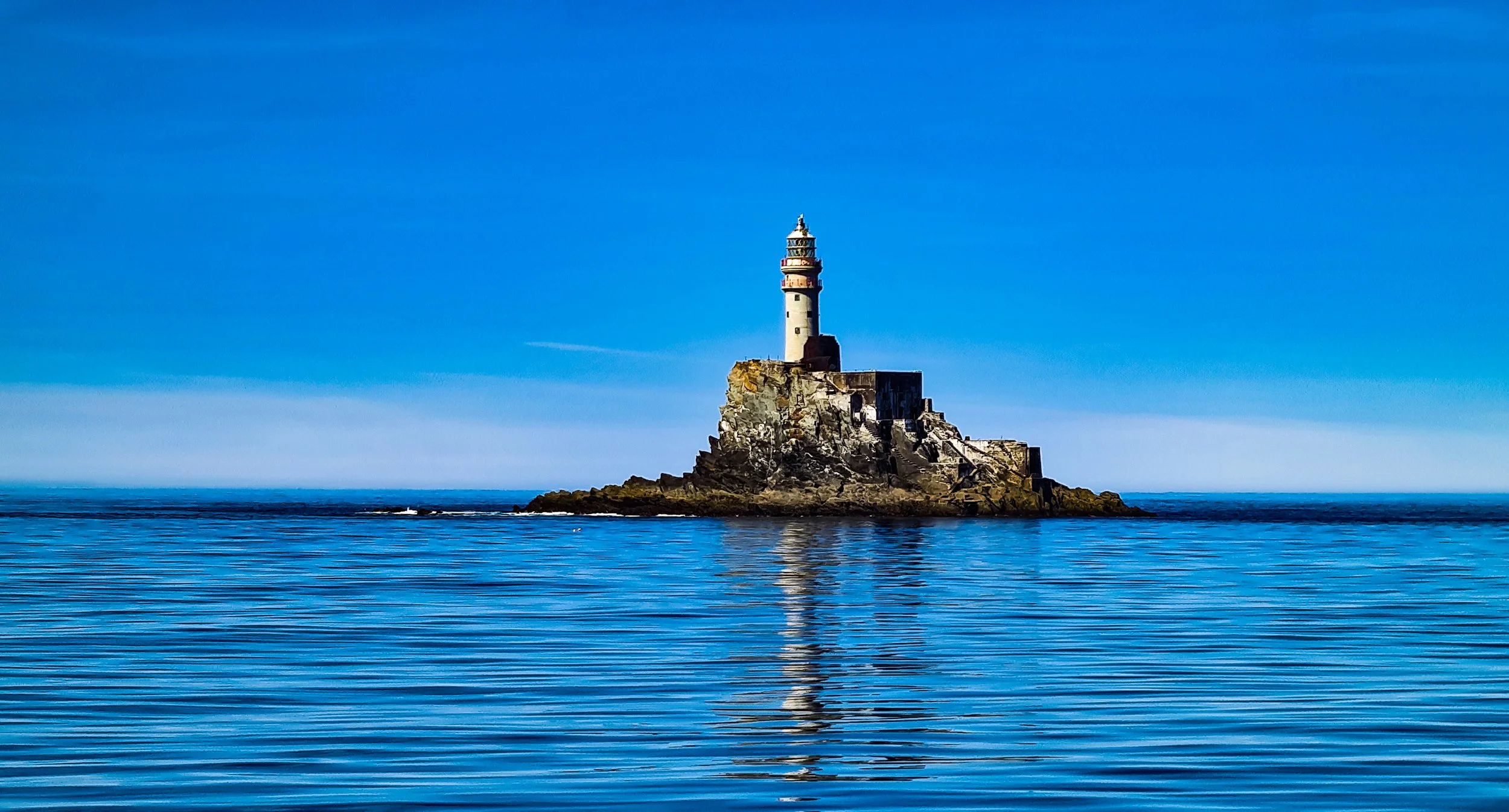 Fastnet Lighthouse on an unusually calm day. Aug 2023