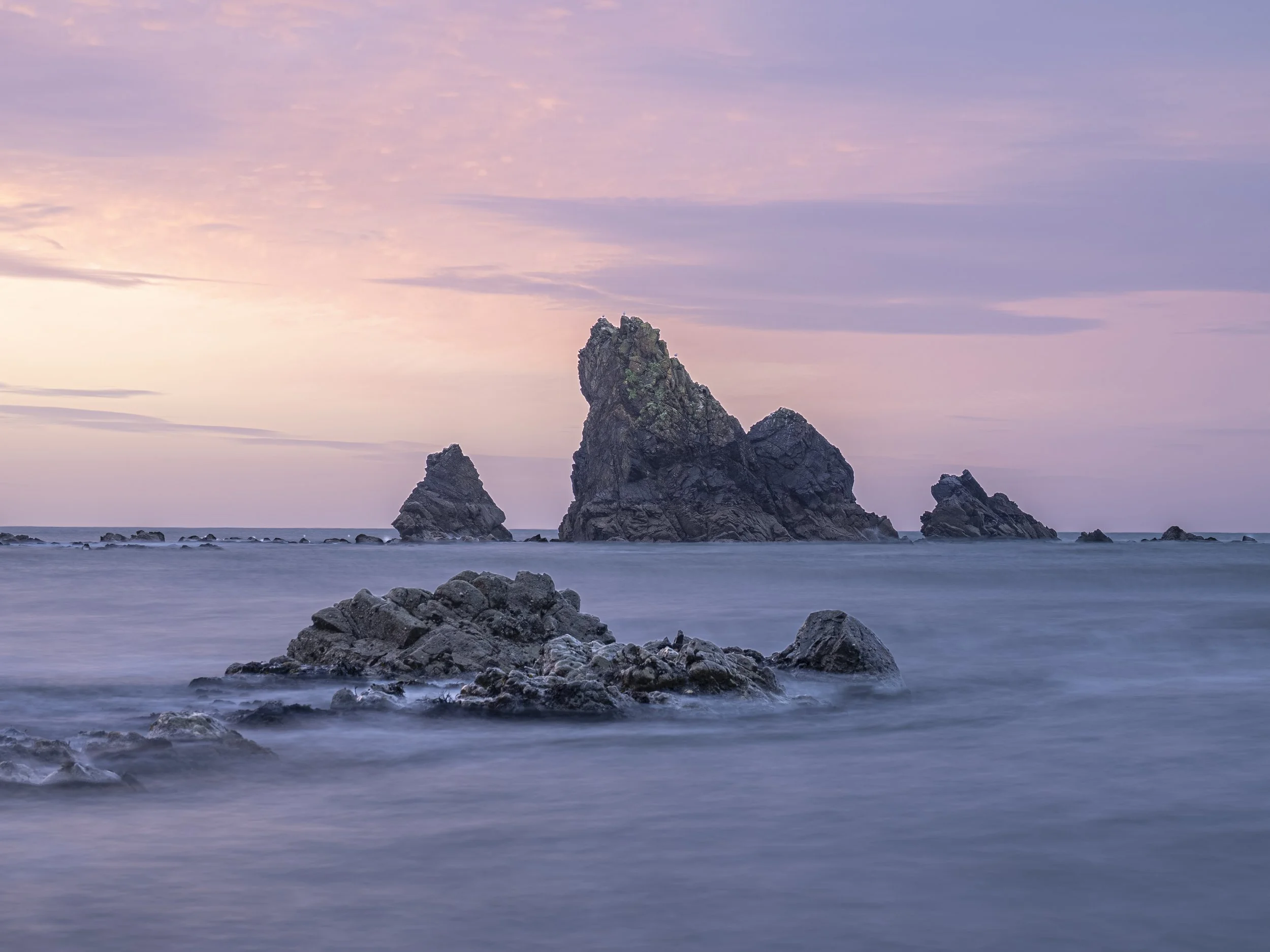 Sunrise over seastacks on Benvoy Beach - Copper Coast March 2026