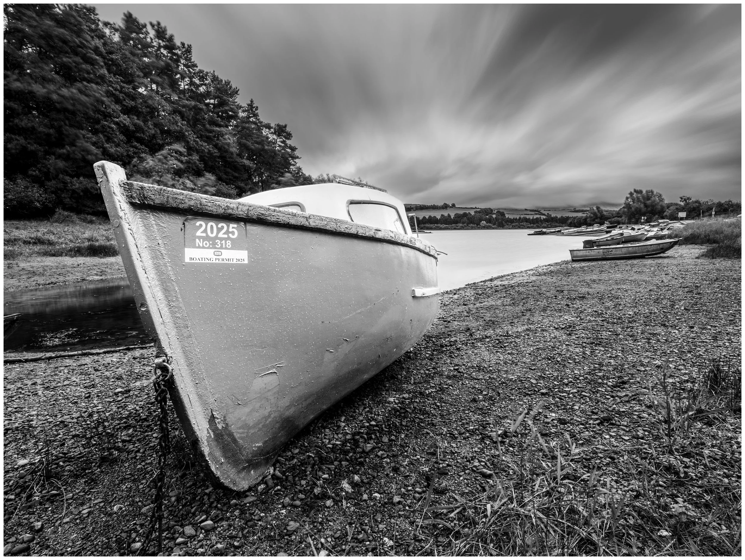 Low water level at Blessington Lakes after a very dry summer 2025. September 2025
