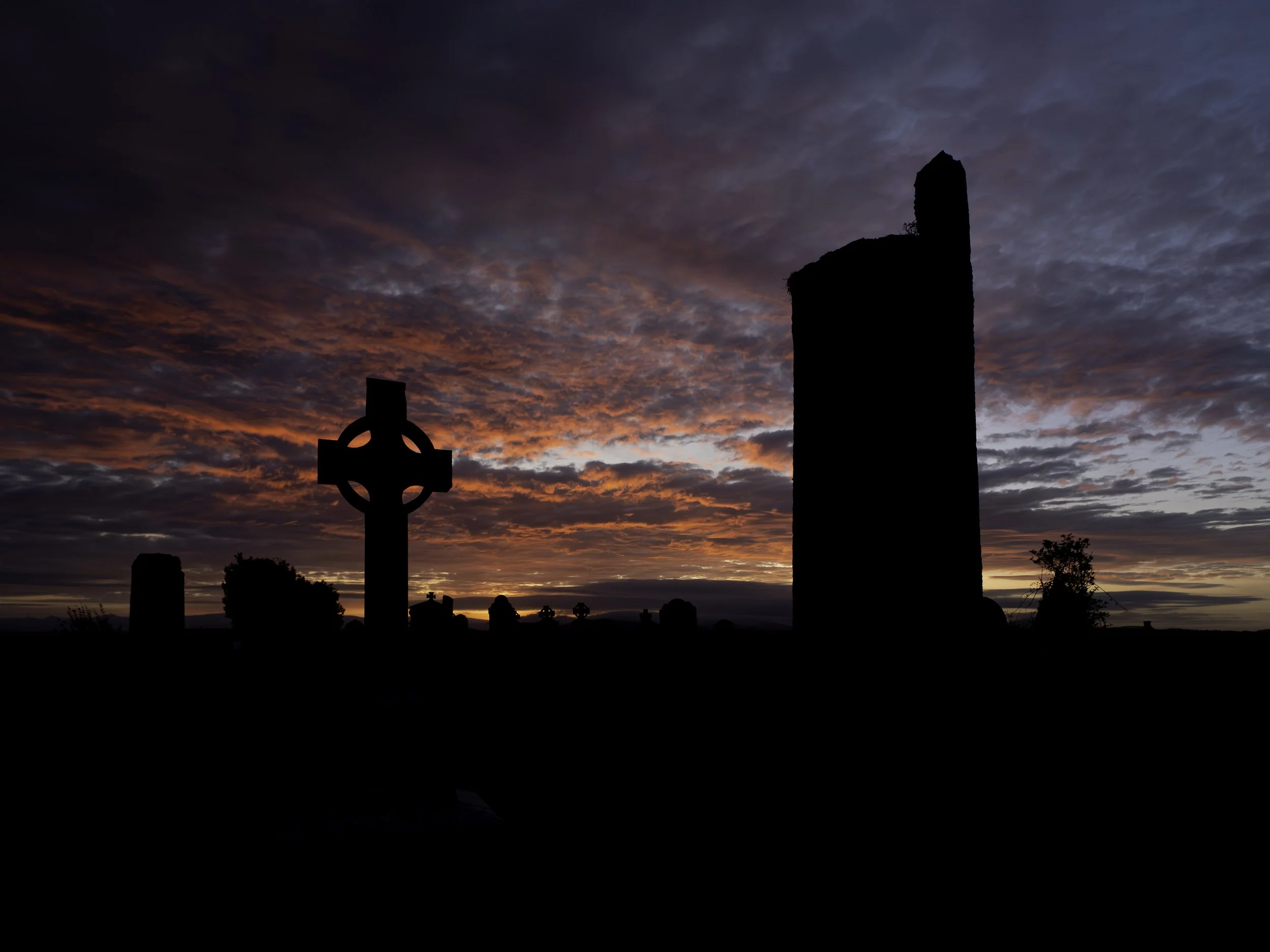 Round Tower Old Kilcullen at sunrise - October 2025
