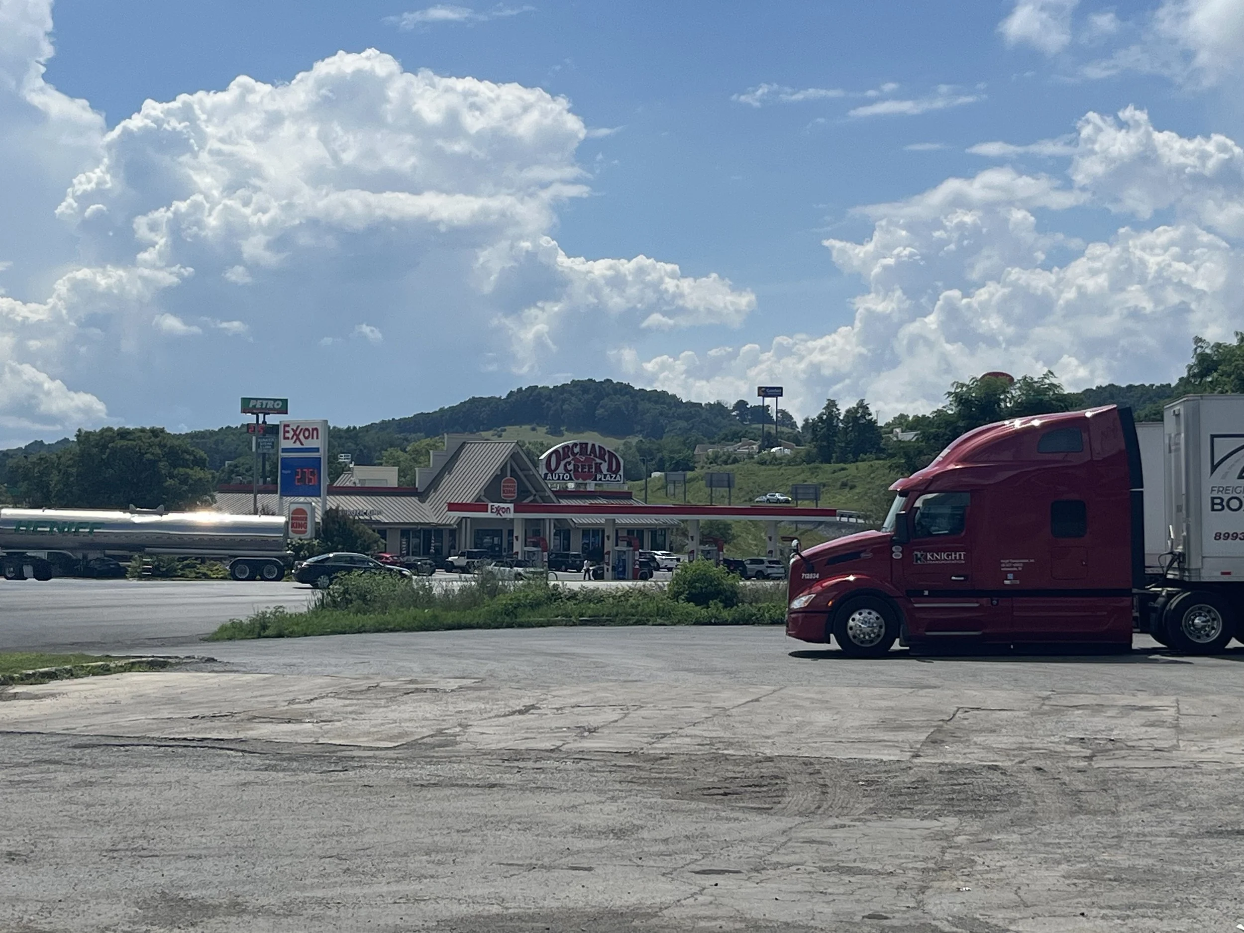 The large Petro truck stop across the street.