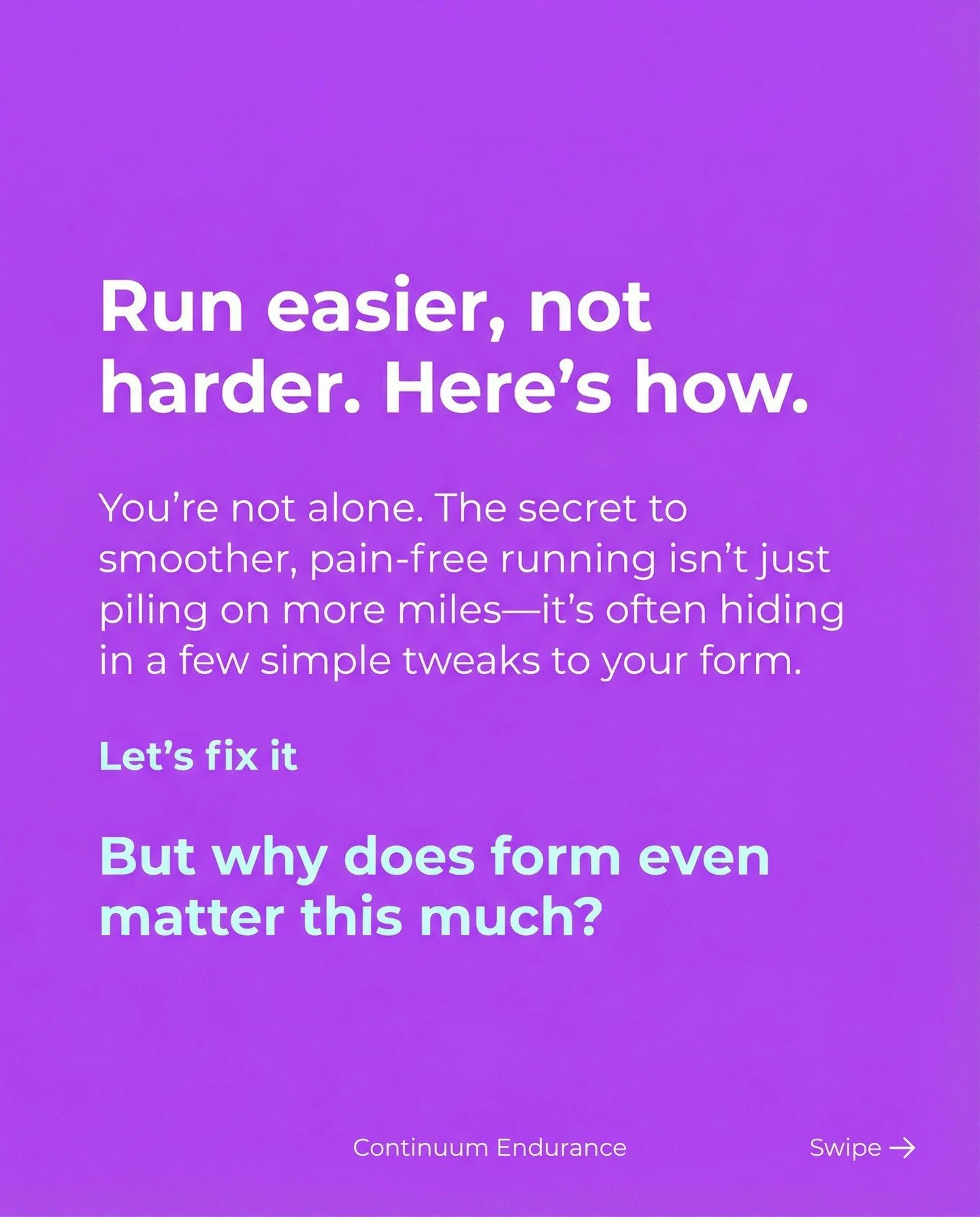 Ever finish a run feeling more beat up than you should? 🤔 It might not be your fitness&mdash;it could be your form!

Here's the thing, a few small tweaks to how you run can make a HUGE difference. We're talking fewer injuries, more efficiency (hello