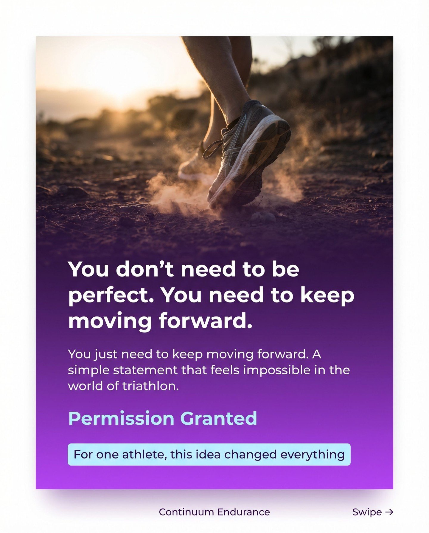 You don't need to be perfect. You just need to keep moving forward.

For the time-crunched athlete, the parent, the professional... perfection is an impossible standard. It's a trap that leads to burnout and quitting.

The all-or-nothing mindset says