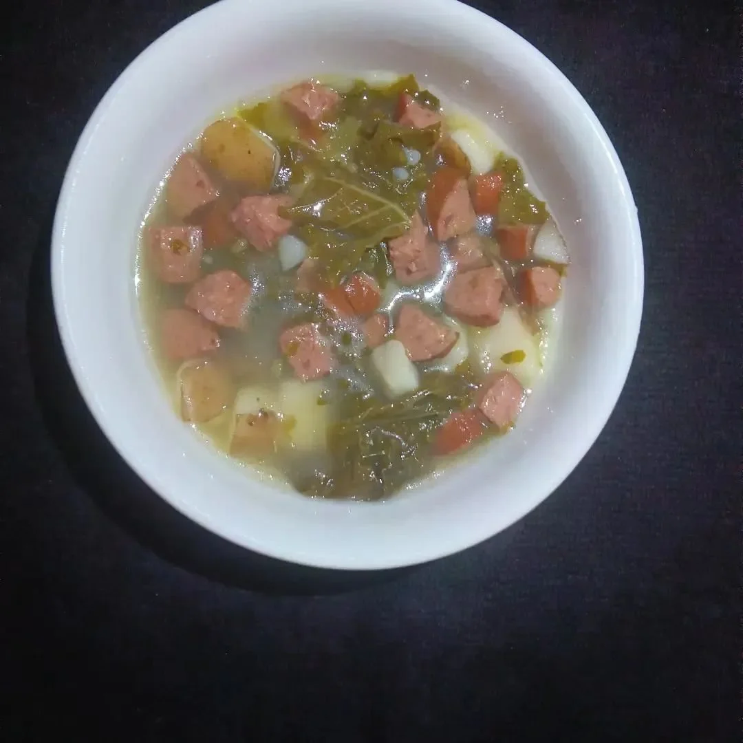 Kielbasa and summer kale