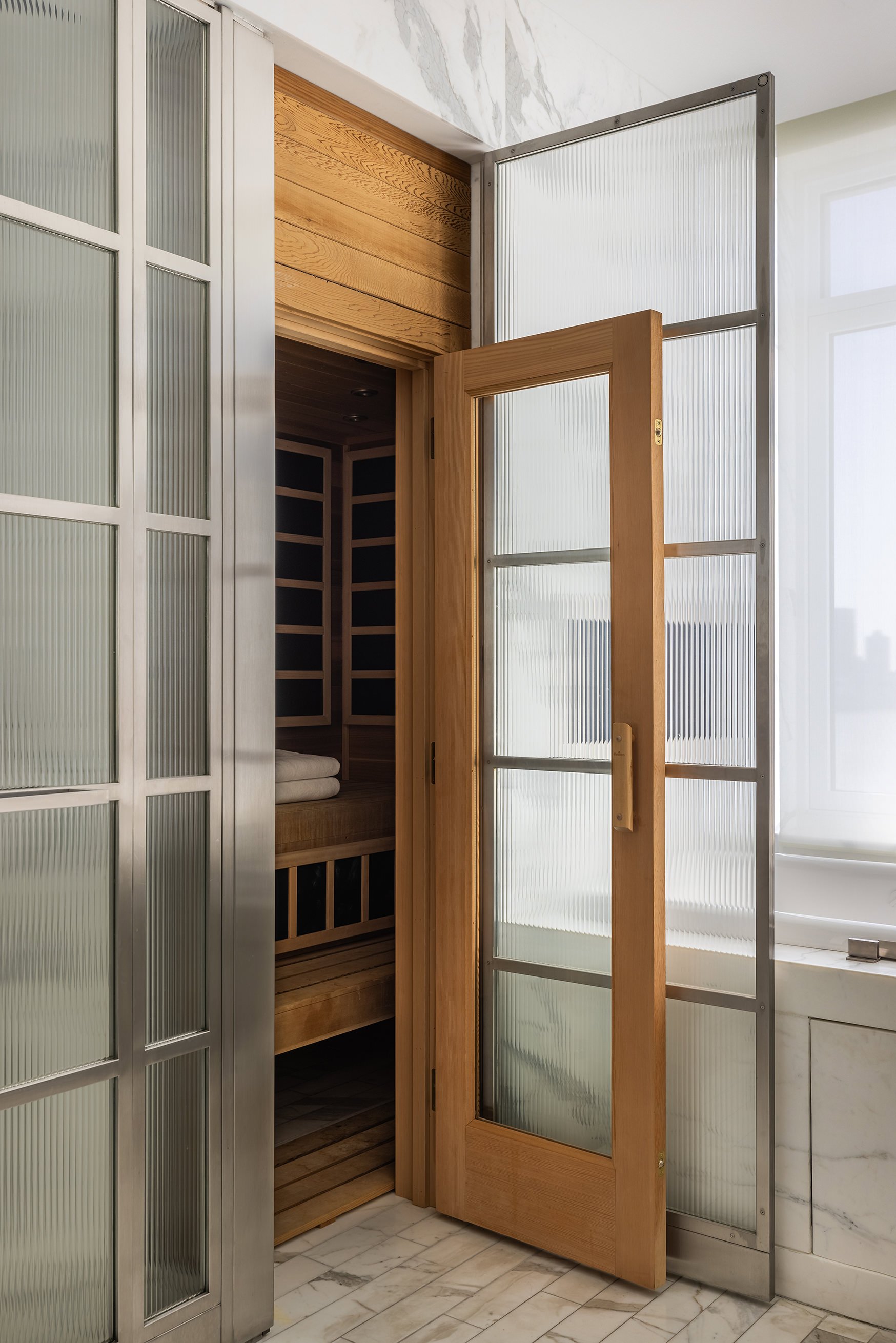 Three-Person Sauna in the En-Suite Primary Bathroom