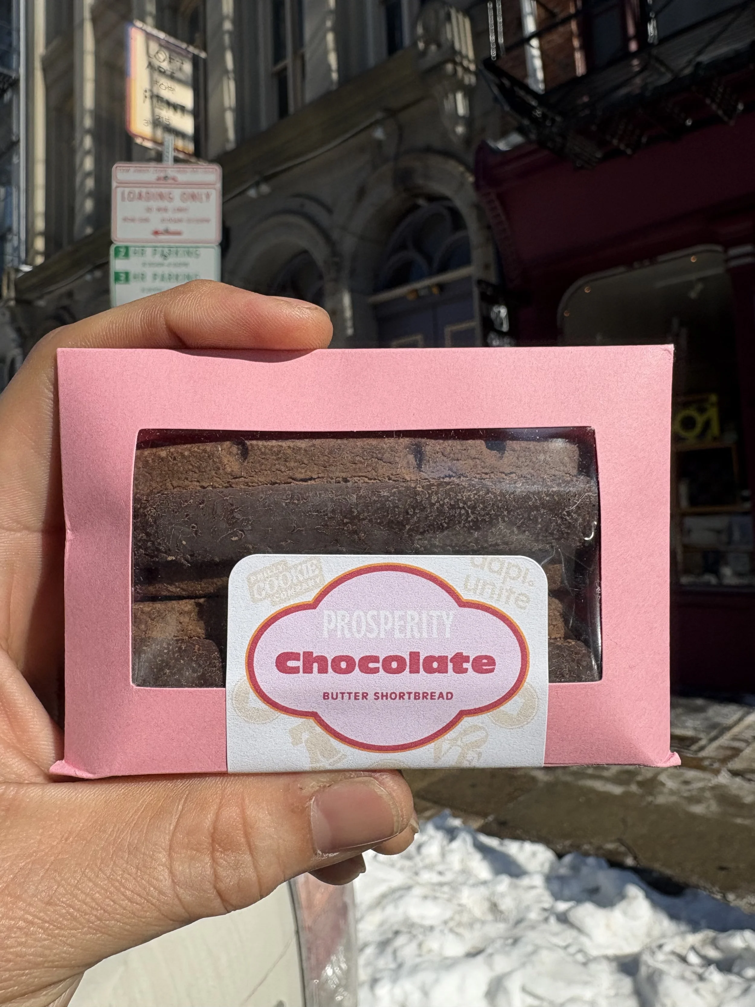 Chocolate  shortbread cookies in a 2pack