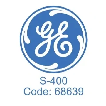Blue circular logo with white stylized "GE" letters inside, with the text "S-400" and "Code: 68639" below.
