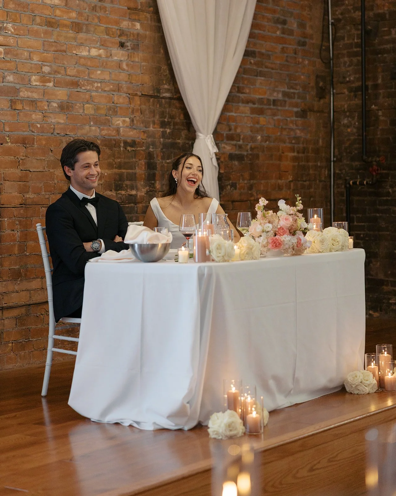 Sonia and Josh's summer wedding reception at The Spice Factory