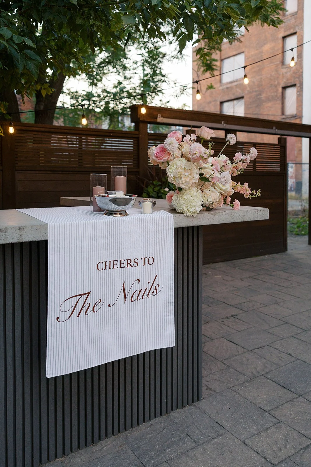Sonia and Josh's summer wedding reception at The Spice Factory