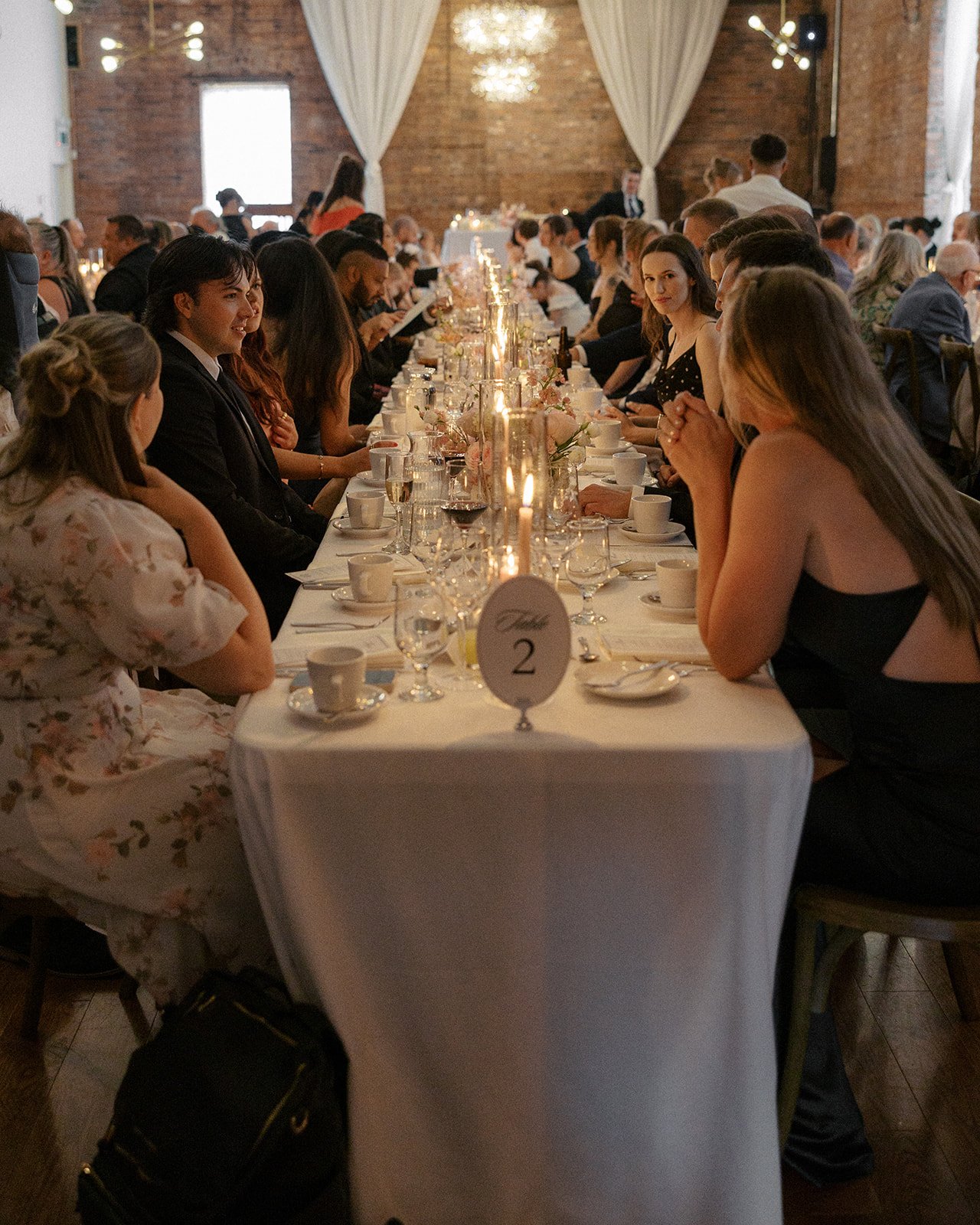 Sonia and Josh's summer wedding reception at The Spice Factory