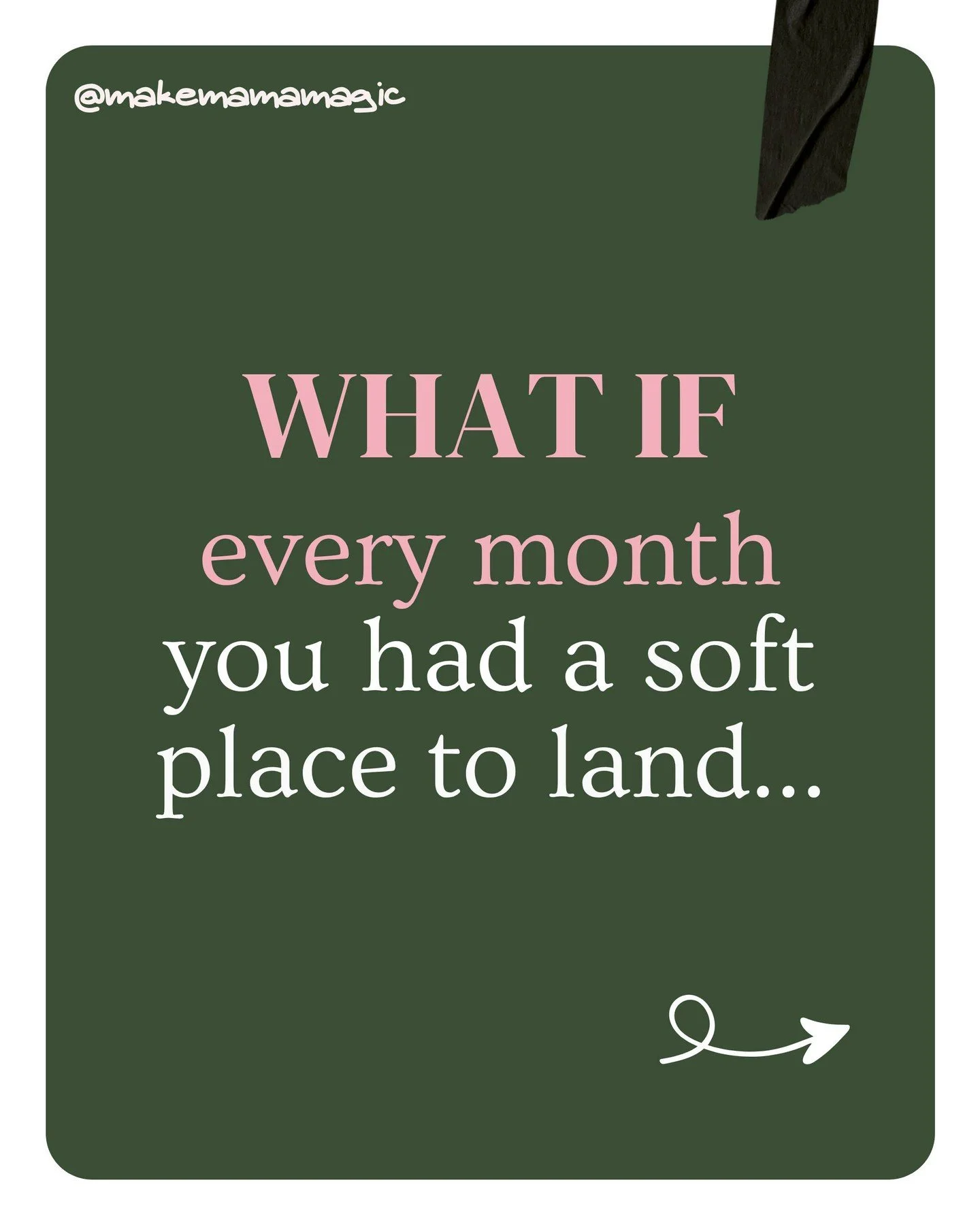 What if every month you had a soft place to land?

Enter the Make Mama Magic Monthly Meet-Up.

I'm so excited to finally connect and support all of these incredible mamas in this community.

Comment &lsquo;MONTHLY&rsquo; to sign up for this week's me