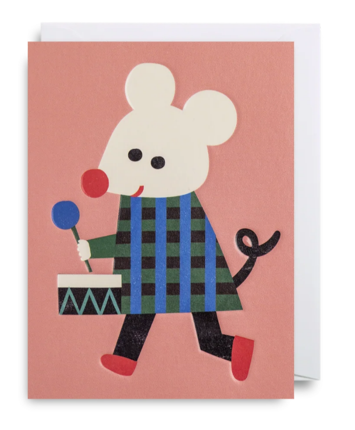 mouse with drum card letterflee