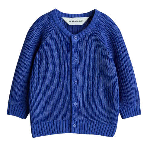 H&M cardigan blue letterflee