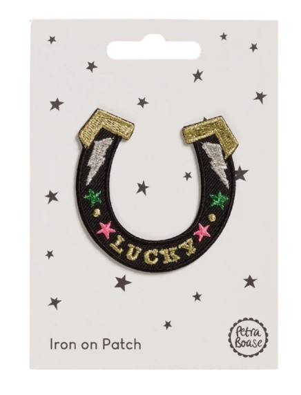 HORSESHOE IRON ON PATCH LETTERFLEE
