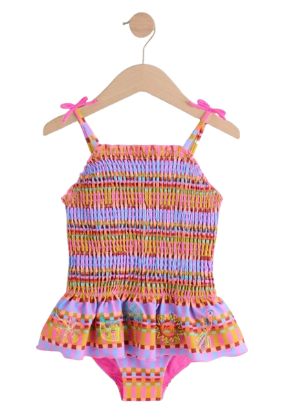 kids next swim suit pink purple