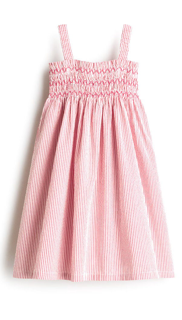 H&M summer dress red cotton
