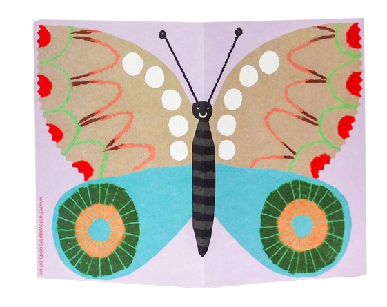 butterfly purple card kids