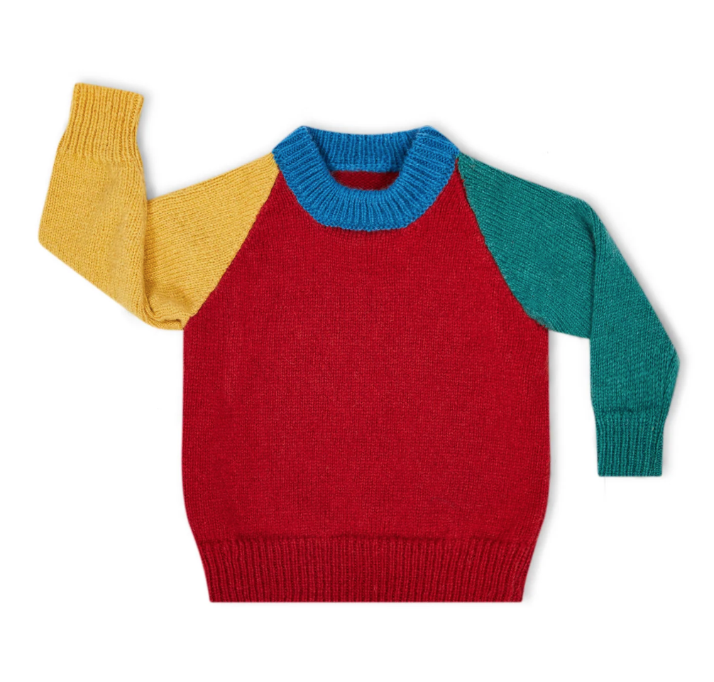 multicolour kids juper wool shetland