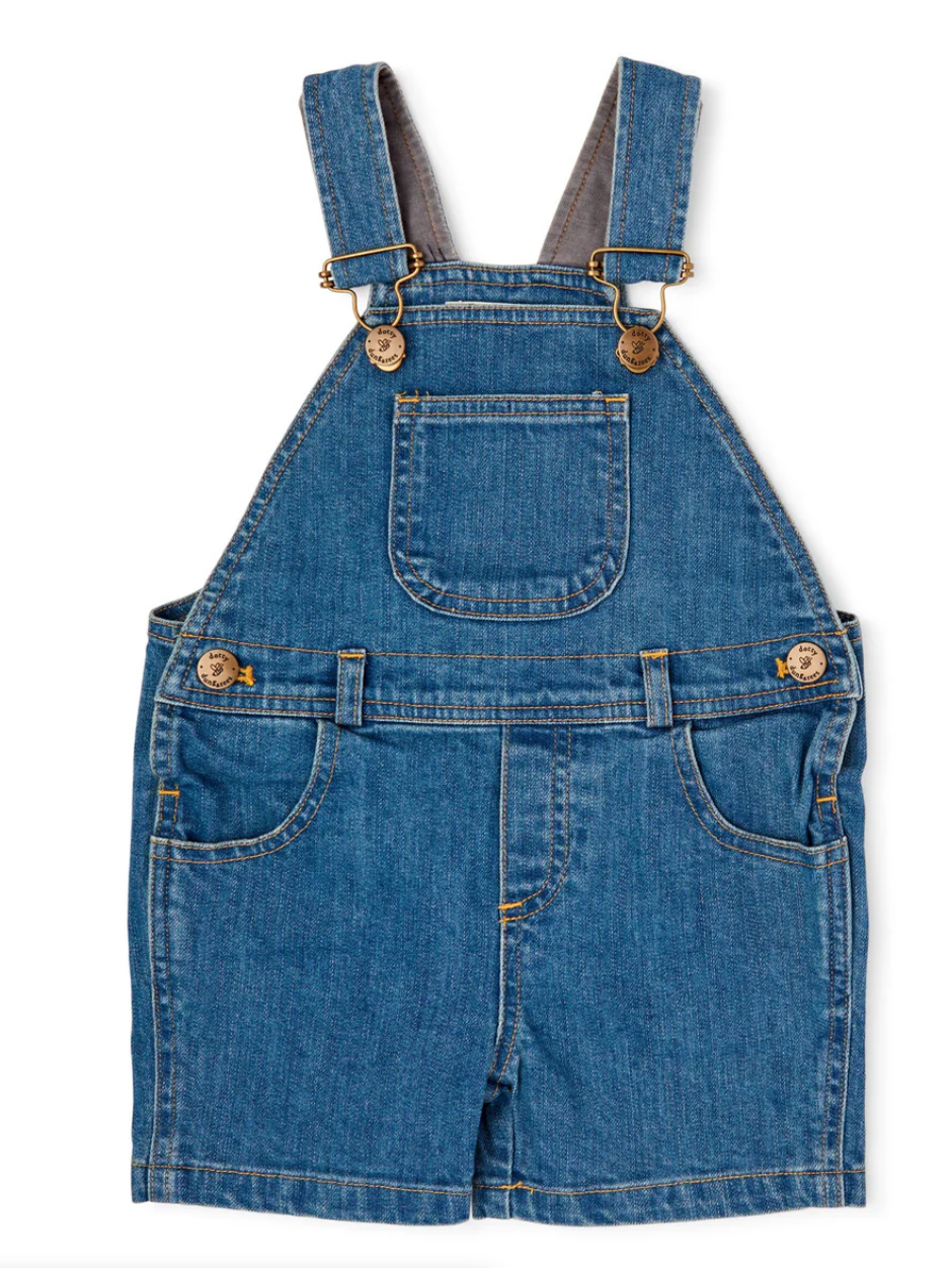 Dotty Dungarees Denim letterflee