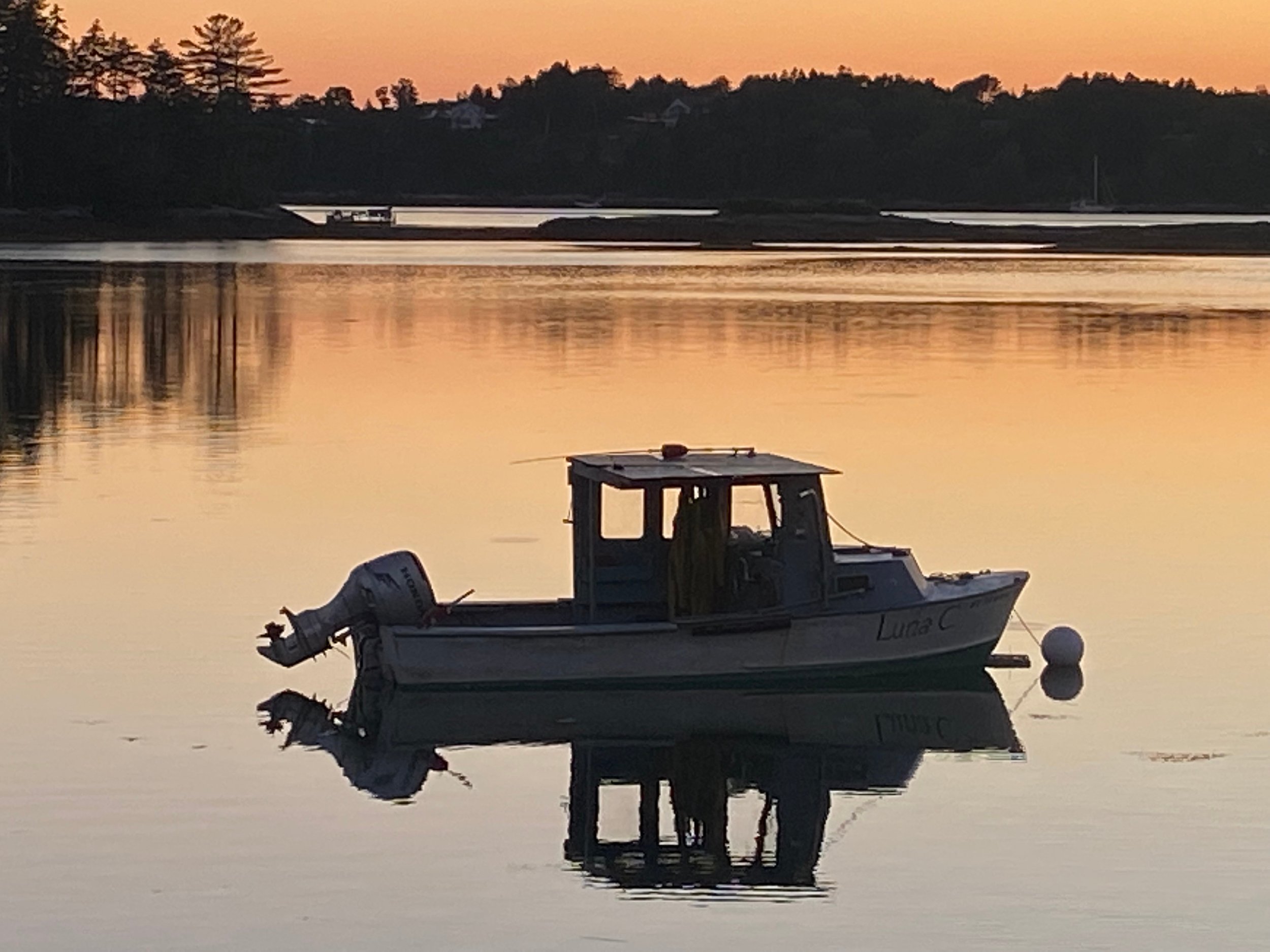 A beautiful sunset at the end of the day, Bailey Island, ME